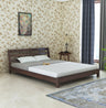 LATIN New Low Height Solid Sheesham Wood Bed Without Storage - 3 Years Warranty