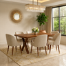 MARTIN Solid Sheesham Wood 6 Seater Dining Table Set - 3 Years Warranty