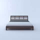 LATIN New Low Height Solid Sheesham Wood Bed Without Storage - 3 Years Warranty
