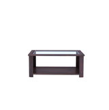 Maharaja Solid Sheesham Wood Coffee Table With Glass Top - 3 Years Warranty