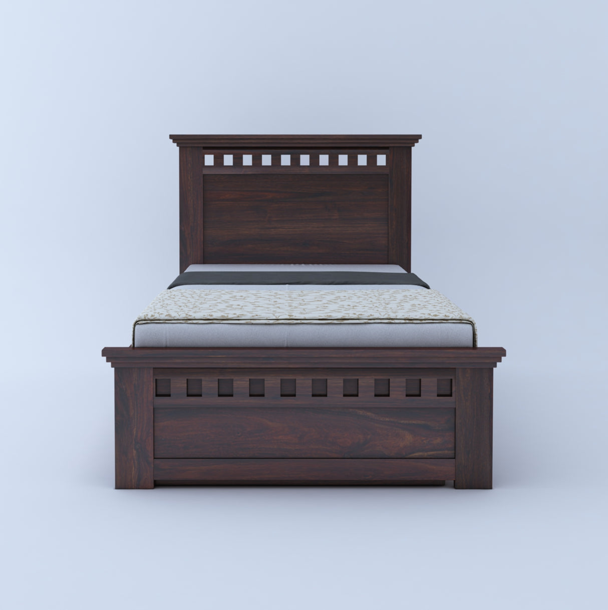 Armania Solid Sheesham Wood Single Trundle Bed With Storage - 3 Years Warranty