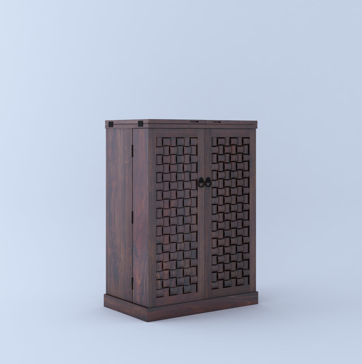 Hawser Solid Sheesham Wood Bar Cabinet - 3 Years Warranty