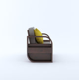 Crew Solid Sheesham Wood 2 Seater Sofa With Side Pocket - 3 Years Warranty