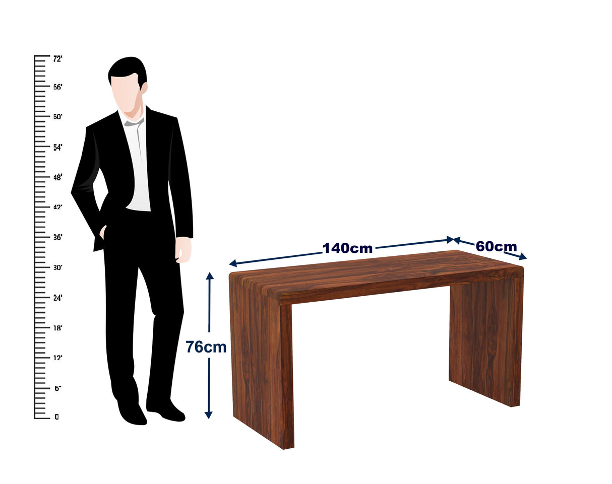 Jeshper Solid Sheesham Wood Study Table With Drawer Unit - 3 Years Warranty