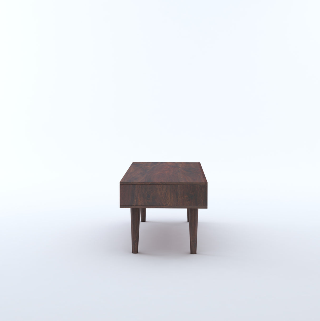 Simon Solid Sheesham Wood Coffee Table With Two Drawer Storage - 3 Years Warranty