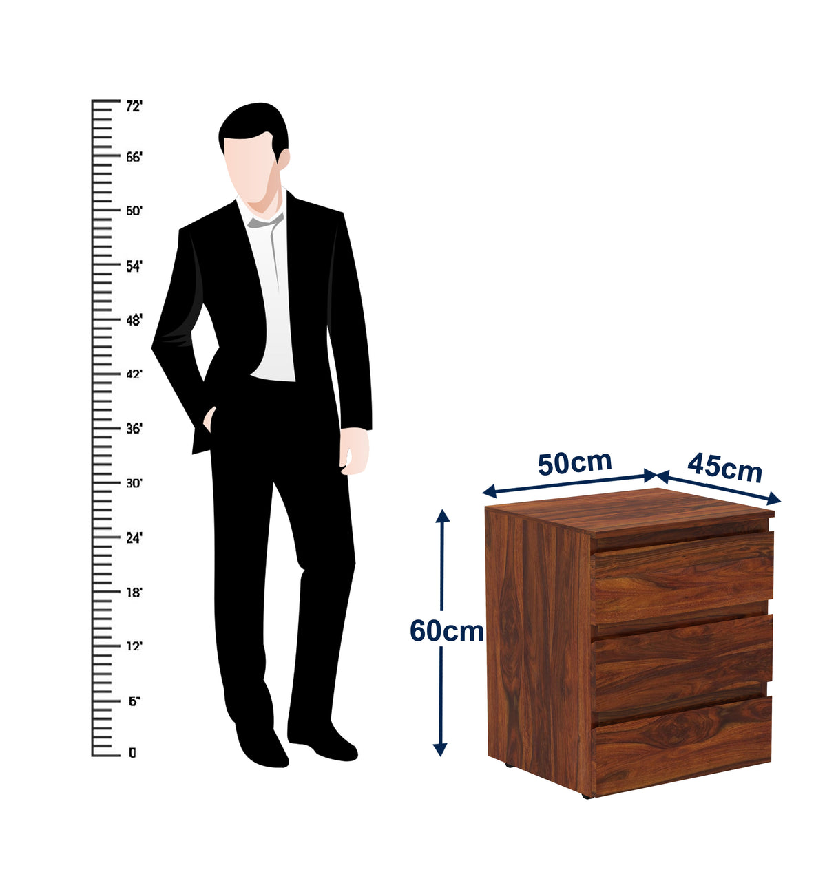 Jeshper Solid Sheesham Wood Study Table With Drawer Unit - 3 Years Warranty