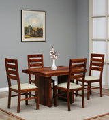 Mayor Solid Sheesham Wood 4 Seater Dining Table Set - 3 Years Warranty