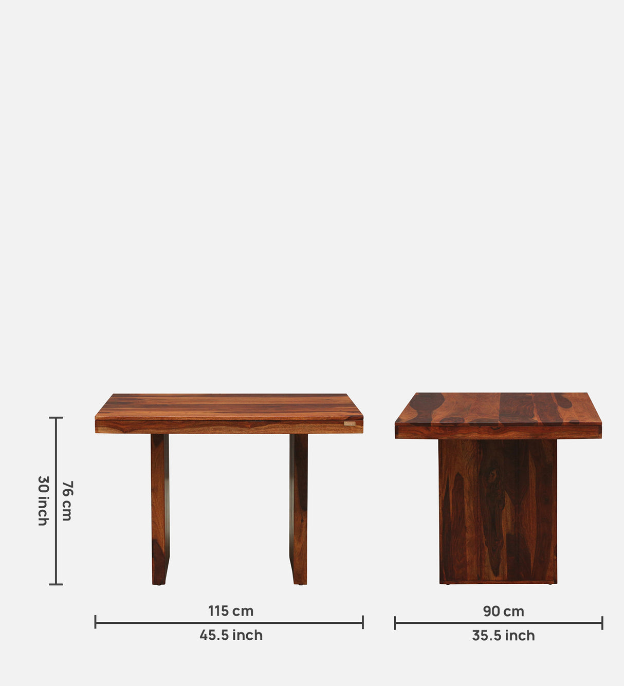 Mayor Solid Sheesham Wood 4 Seater Dining Table Set - 3 Years Warranty