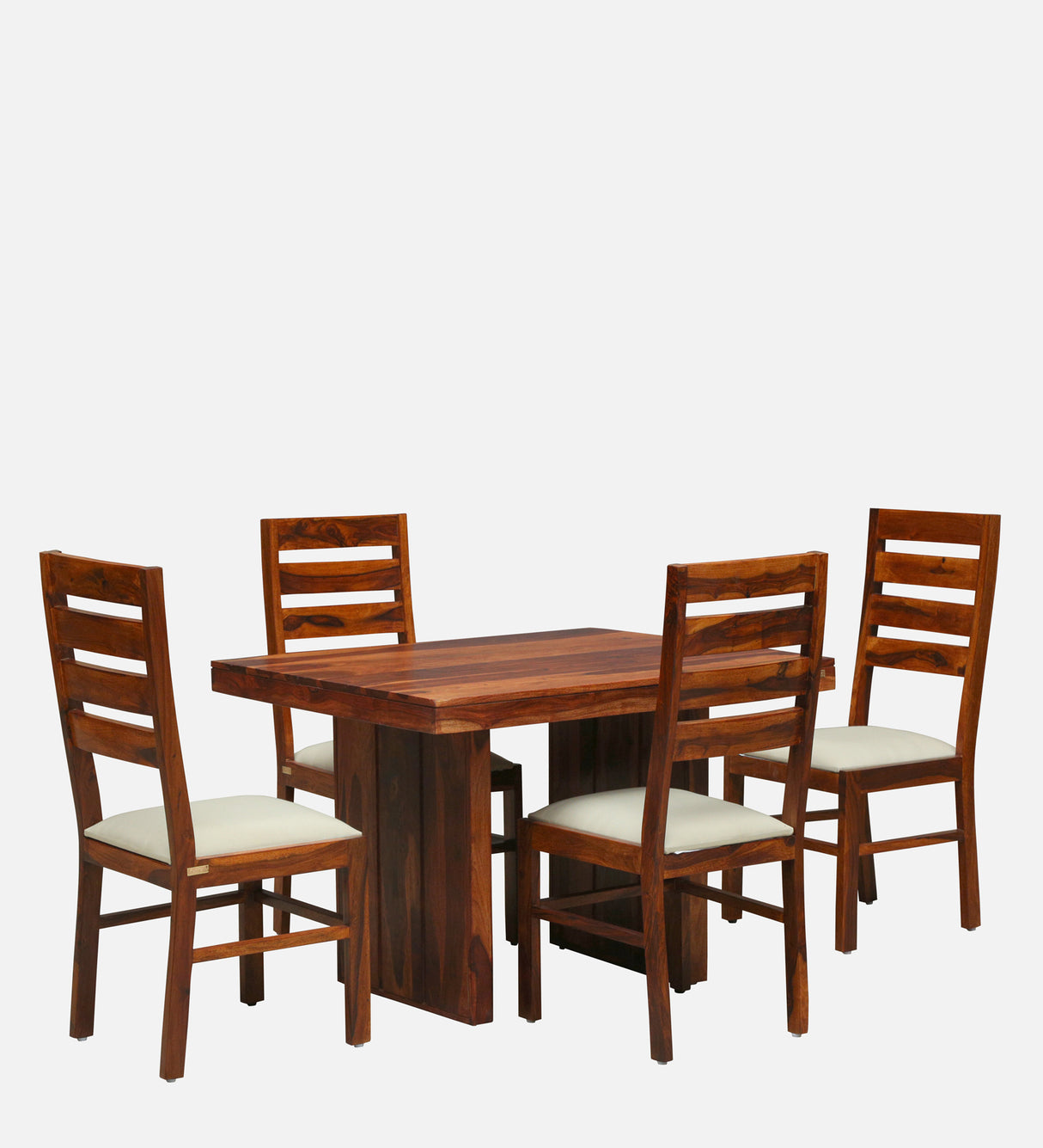 Mayor Solid Sheesham Wood 4 Seater Dining Table Set - 3 Years Warranty