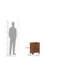 Akon Solid Sheesham Wood Bedside With Drawer and Door Storage - 3 Years Warranty