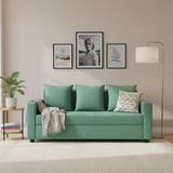 OOTY Three Seater Upholstered Sofa Velvet - 3 Years Warranty