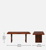 Mayor Solid Sheesham Wood 6 Seater Dining Table Set - 3 Years Warranty