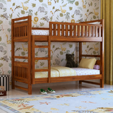 Swift Solid Sheesham Wood Bunk Bed Without Storage - 3 years Warranty