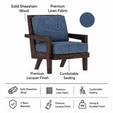 AURA Solid Sheesham Wood Single Seater Sofa - 3 Year Warranty (LUXE EDITION)