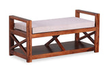 Foster Solid Sheesham Wood Bench - 3 Years Warranty