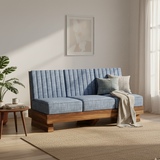 RONNY Solid Sheesham Wood 3 Seater Sofa - 3 Year Warranty (LUXE EDITION)