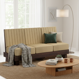 RONNY Solid Sheesham Wood 3 Seater Sofa - 3 Year Warranty (LUXE EDITION)