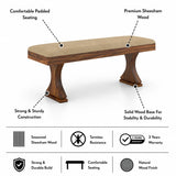 Maron Dining Bench  in Solid Sheesham Wood - 3 Years Warranty