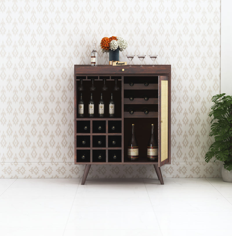 Syrus Solid Sheesham Wood Bar Unit - 3 Year Warranty