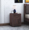Trace Solid Sheesham Wood Bedside With Drawer and Door Storage - 3 Years Warranty