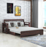 Foster Solid Sheesham Wood 3 Seater Sofa Cum Bed With Side Pockets FLORAL - 3 Years Warranty
