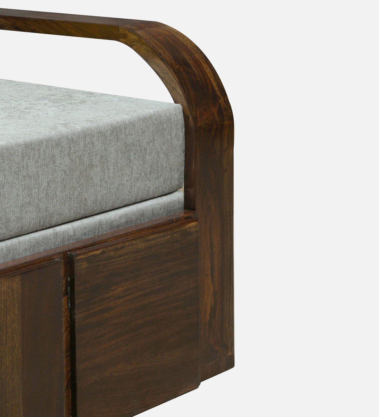 Scott Solid Sheesham Wood 3 Seater Sofa Cum Bed with Headboard Design - 3 Years Warranty