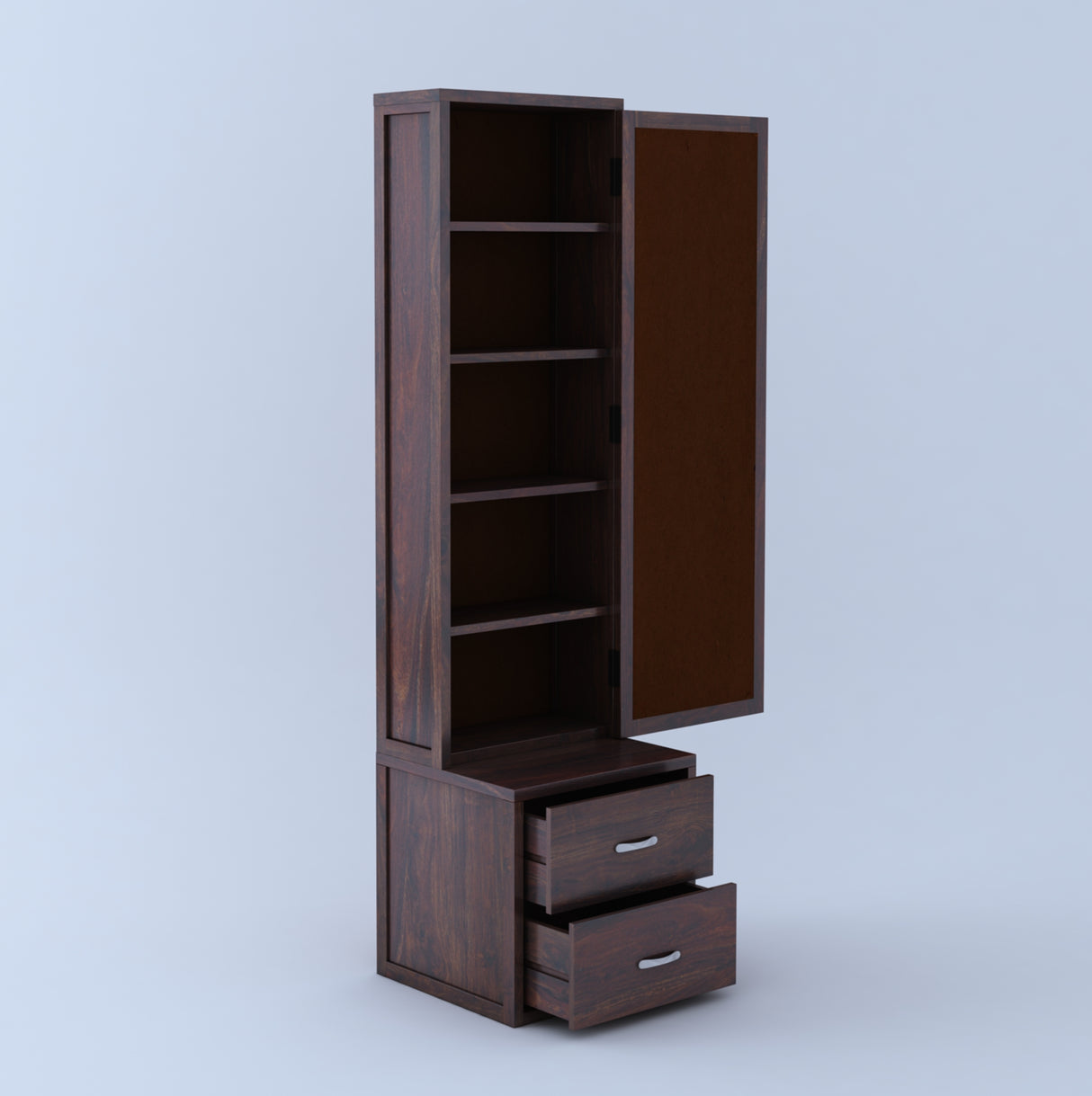 Cairo Solid Sheesham Wood Dressing Table with Cabinet - 3 Years Warranty