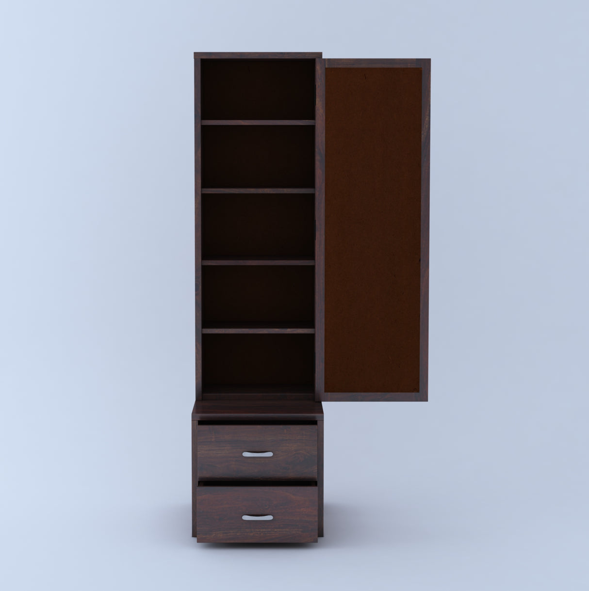 Cairo Solid Sheesham Wood Dressing Table with Cabinet - 3 Years Warranty