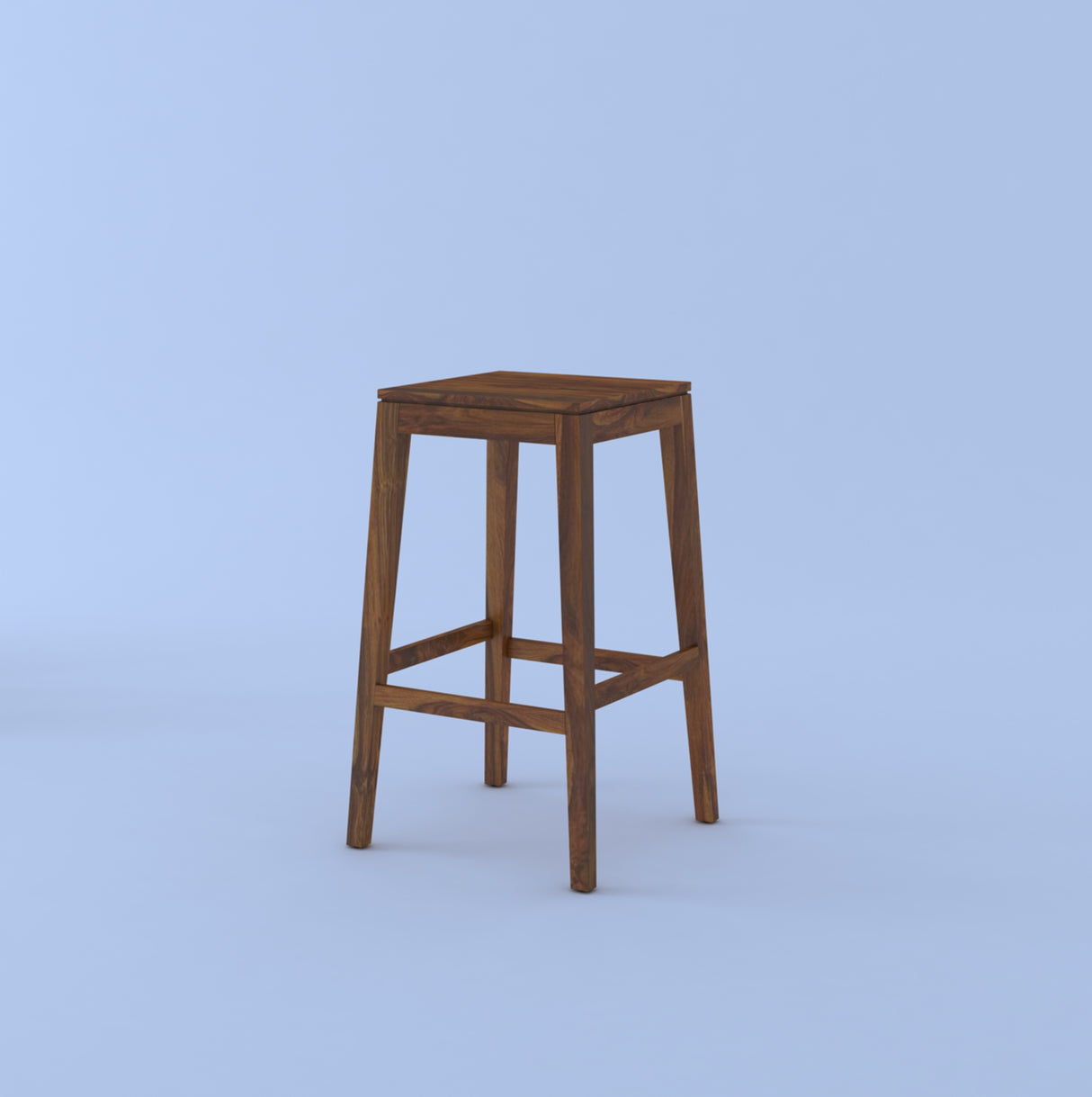 Foster Solid Sheesham Wood Bar Table With Two Stools - 3 Years Warranty