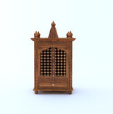 Brass Solid Sheesham Wood Mandir - 3 Years Warranty