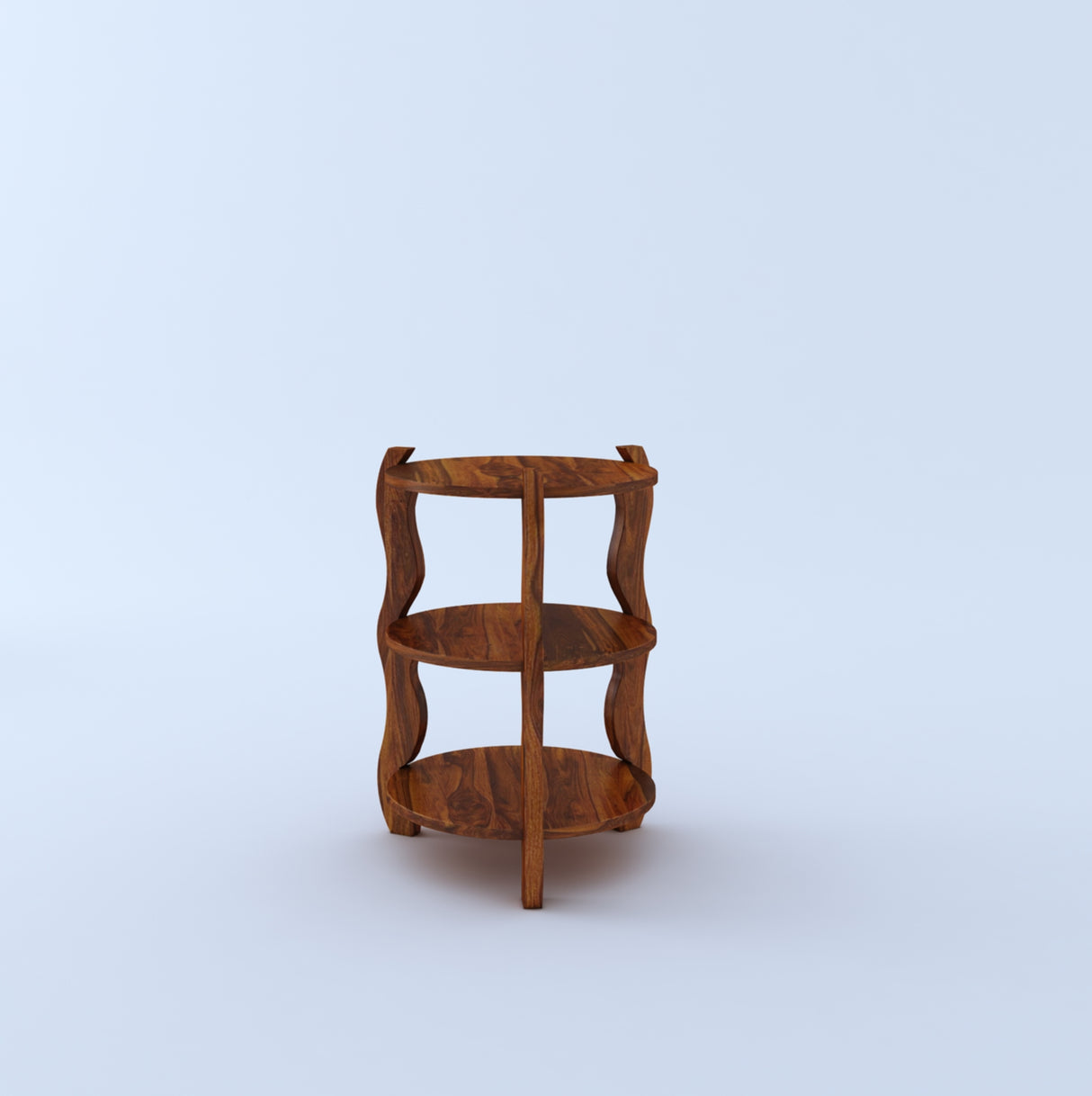 Crew Solid Sheesham Wood Bedside Table - 3 Years Warranty