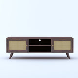 Syrus Solid Sheesham Wood TV Unit Cane - 3 Years Warranty