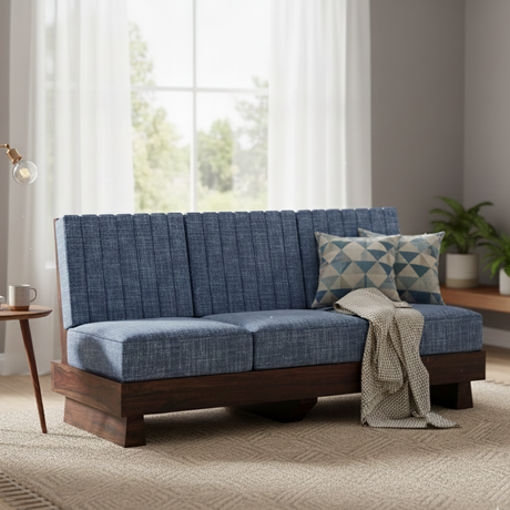 RONNY Solid Sheesham Wood 3 Seater Sofa - 3 Year Warranty (LUXE EDITION)