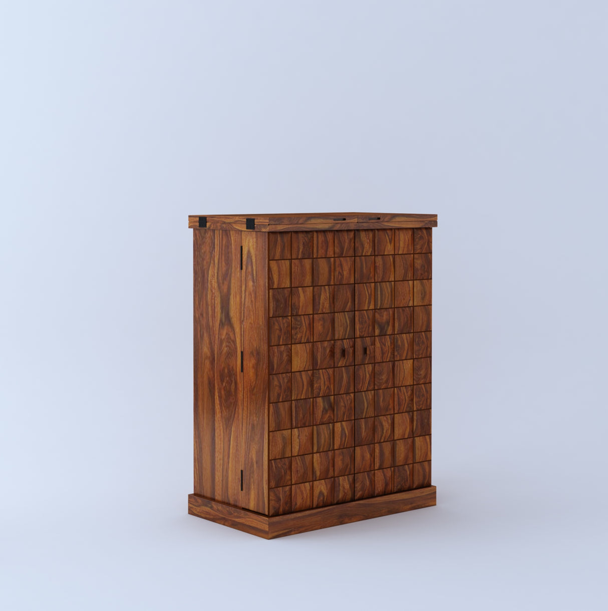 Olso Wine Cabinet in Solid Sheesham Wood - BIG - 3 Years Warranty