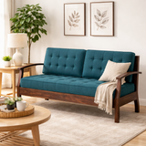 RAYON Solid Sheesham Wood 3 Seater Sofa - 3 Year Warranty (LUXE EDITION)