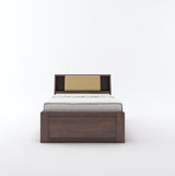 Mayor Solid Sheesham Wood Single Bed With Headboard and Box Storage - 3 Years Warranty