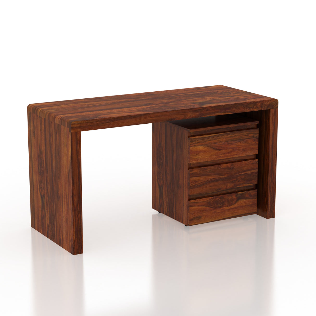 Jeshper Solid Sheesham Wood Study Table With Drawer Unit - 3 Years Warranty