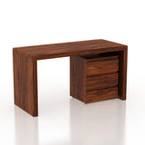 Jeshper Solid Sheesham Wood Study Table With Drawer Unit - 3 Years Warranty