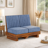 RONNY Solid Sheesham Wood 2 Seater Sofa - 3 Year Warranty (LUXE EDITION)