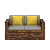 Italian Solid Sheesham Wood Two Seater Sofa - 3 Years Warranty