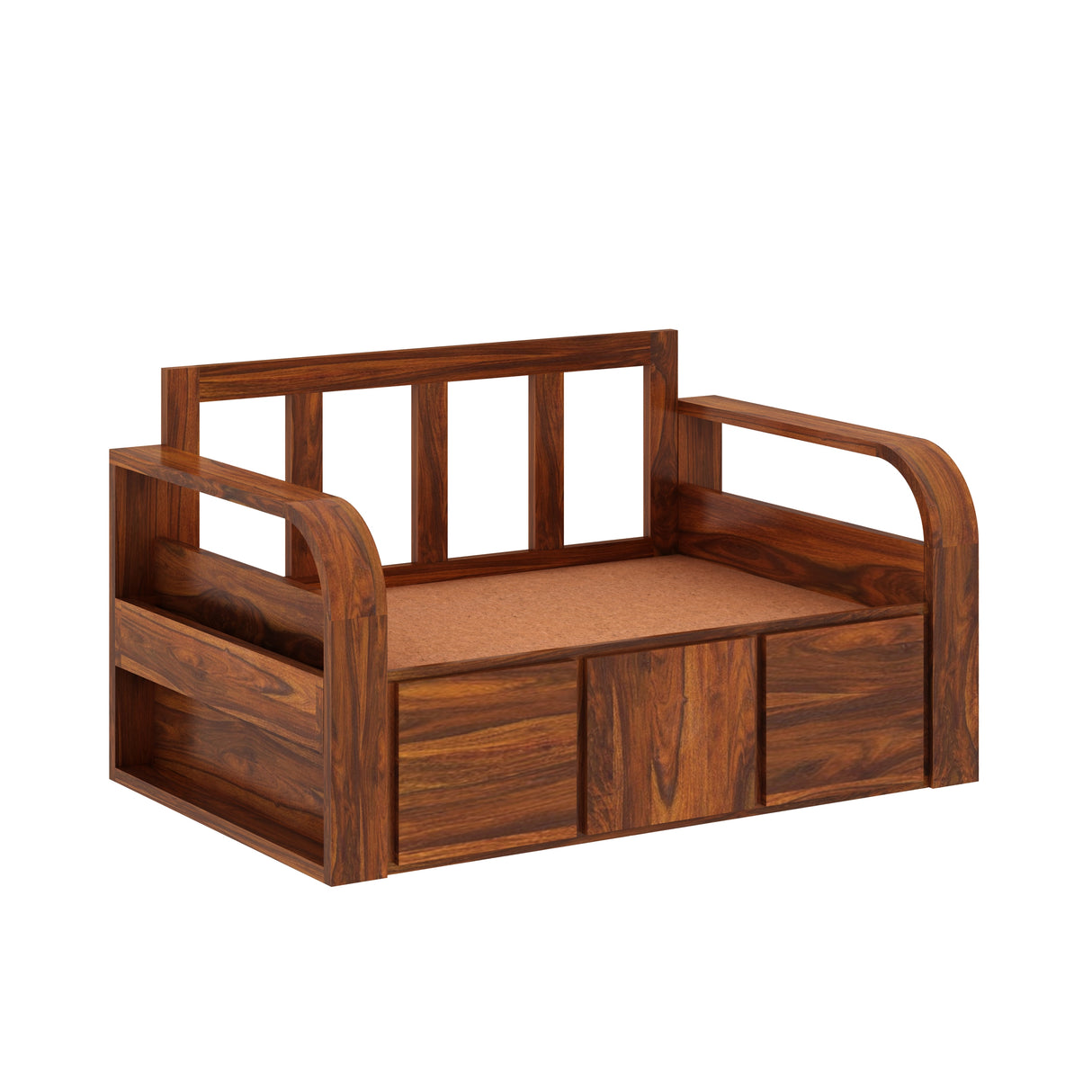 Scott Solid Sheesham Wood Two Seater Sofa - 3 Years Warranty