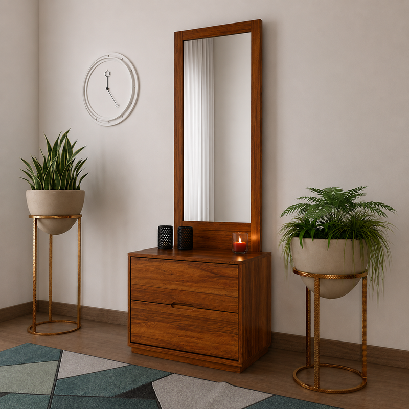 Italian Solid Sheesham Wood Dressing Table Mirror - 3 Years Warranty