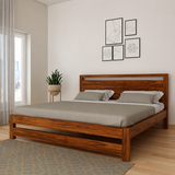 Jaipur Solid Wood Bed Without Storage - 3 Years Warranty