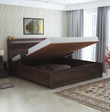 Jaipur Solid Sheesham Wood Hydraulic Storage Bed - 1 Year Warranty