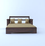 Foster Solid Sheesham Wood 3 Seater Sofa Cum Bed With Side Pockets - 3 Years Warranty