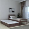 RIO Solid Sheesham Wood Trundle Bed With Storage - 3 Years Warranty