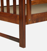 Swift Solid Sheesham Wood Bunk Bed Without Storage and Upholstered Headboard - 3 years Warranty