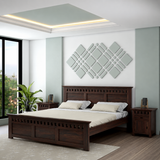 Armania Solid Sheesham Wood Bed Without Storage - 3 Years Warranty