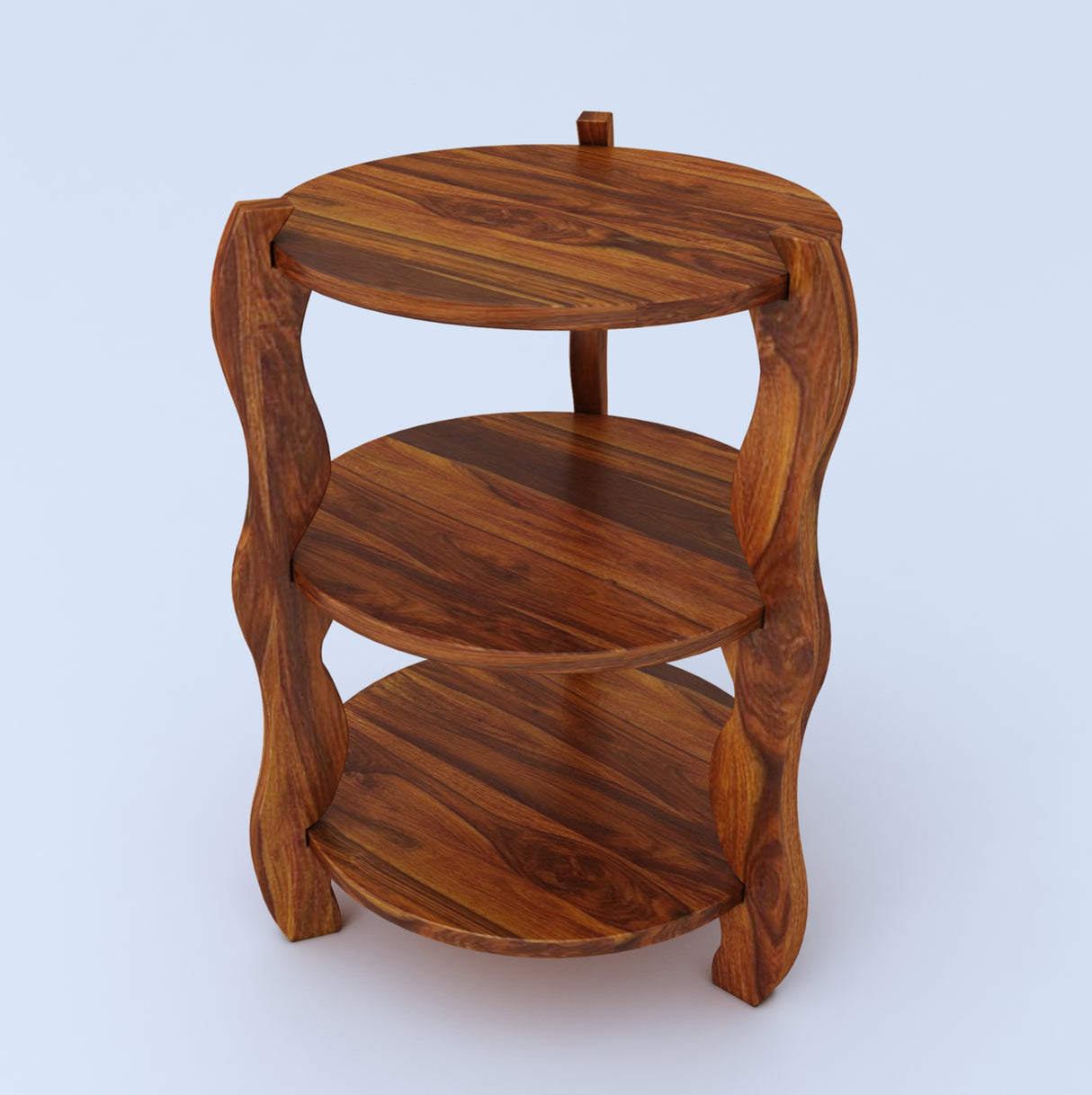 Crew Solid Sheesham Wood Bedside Table - 3 Years Warranty