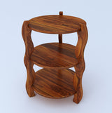 Crew Solid Sheesham Wood Bedside Table - 3 Years Warranty